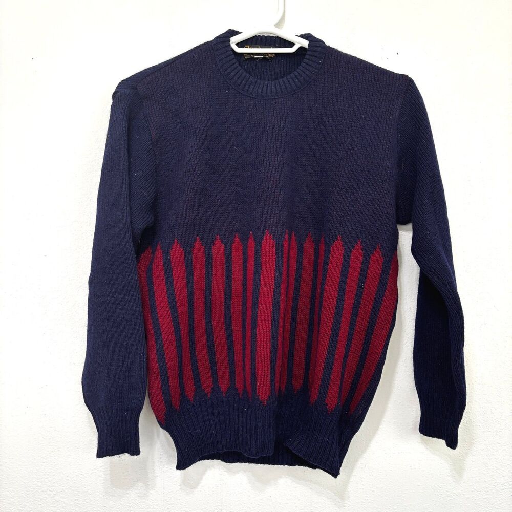 Glenhusky Mens Preppy Dark Academia Sweater Large Scotland Shetland Wool Classic